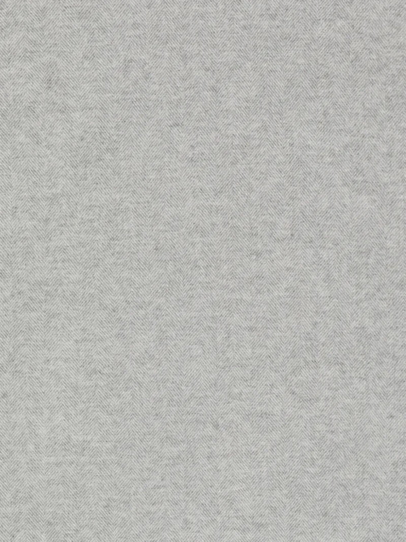 Fular Gran Sasso Herringbone-Pattern Fringed gri - imagine 3