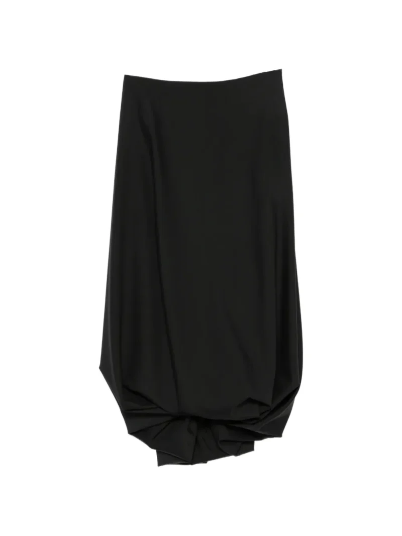 Fusta midi Rohe Rohe Twisted negru