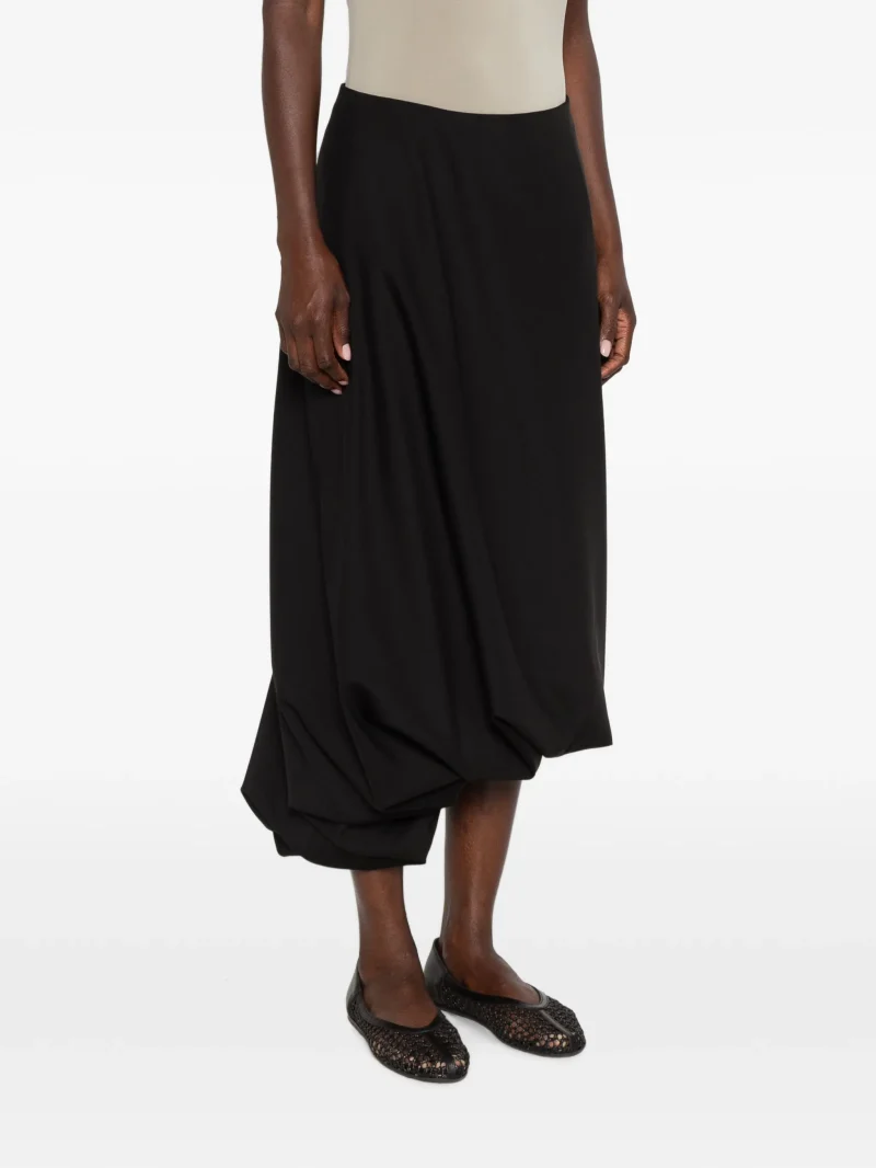 Fusta midi Rohe Rohe Twisted negru - imagine 3