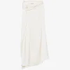 Fusta midi Rohe Twist-Detail Wrap Asymmetric ecru