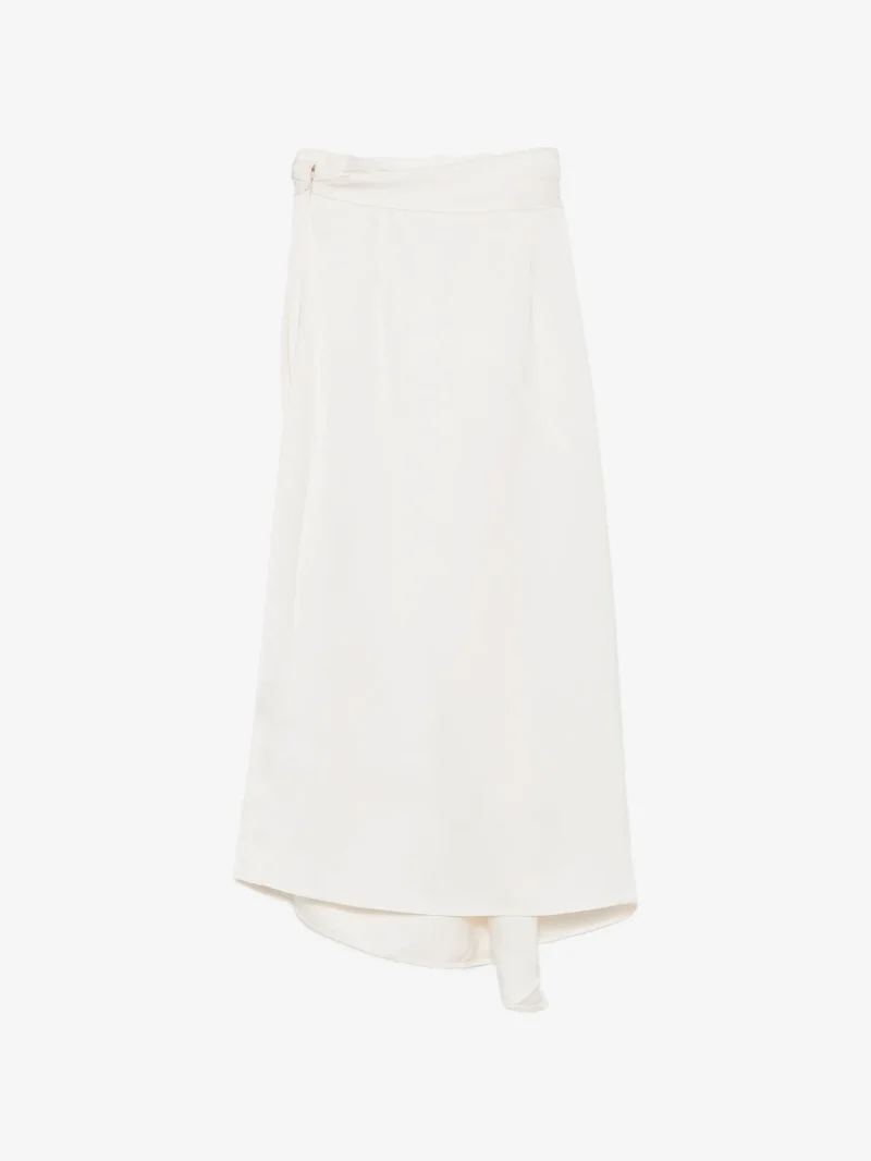 Alternative view of Fusta midi Rohe Twist-Detail Wrap Asymmetric ecru