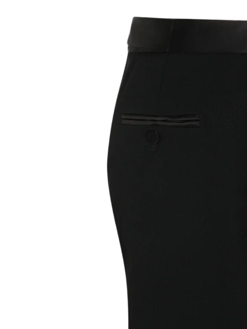 Fusta midi Satin Tailored Tuxedo Pencil negru - imagine 4