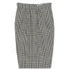 Fusta midi Stella McCartney Prince of Wales Check Wool gri