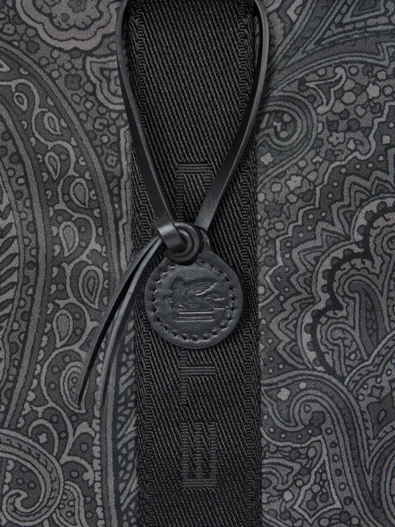 Geanta ETRO Large Arnica Paisley-Print Travel gri - imagine 6