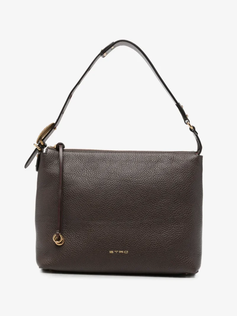 Geanta ETRO Pebbled Leather maro
