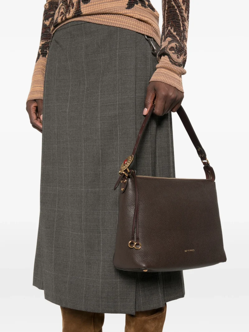 Geanta ETRO Pebbled Leather maro - imagine 3