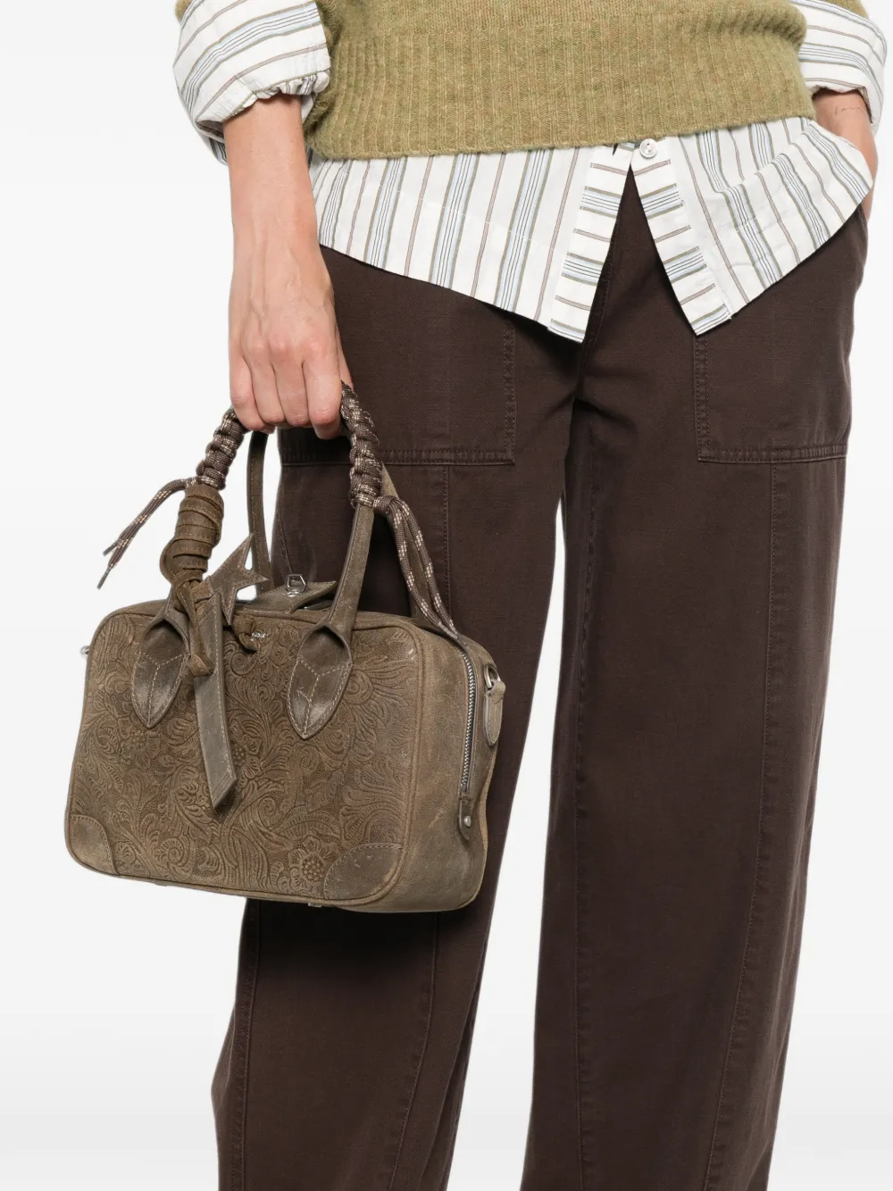 Geanta Golden Goose Vita Embossed Star-Patch khaki - imagine 3