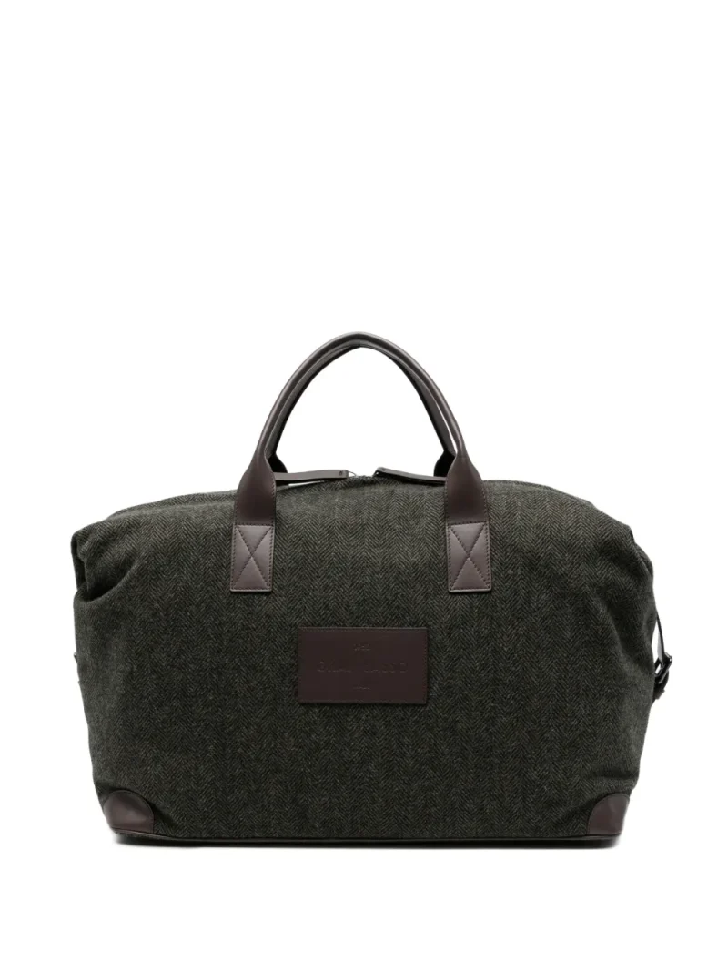 Geanta Gran Sasso Herringbone-Pattern Tote gri