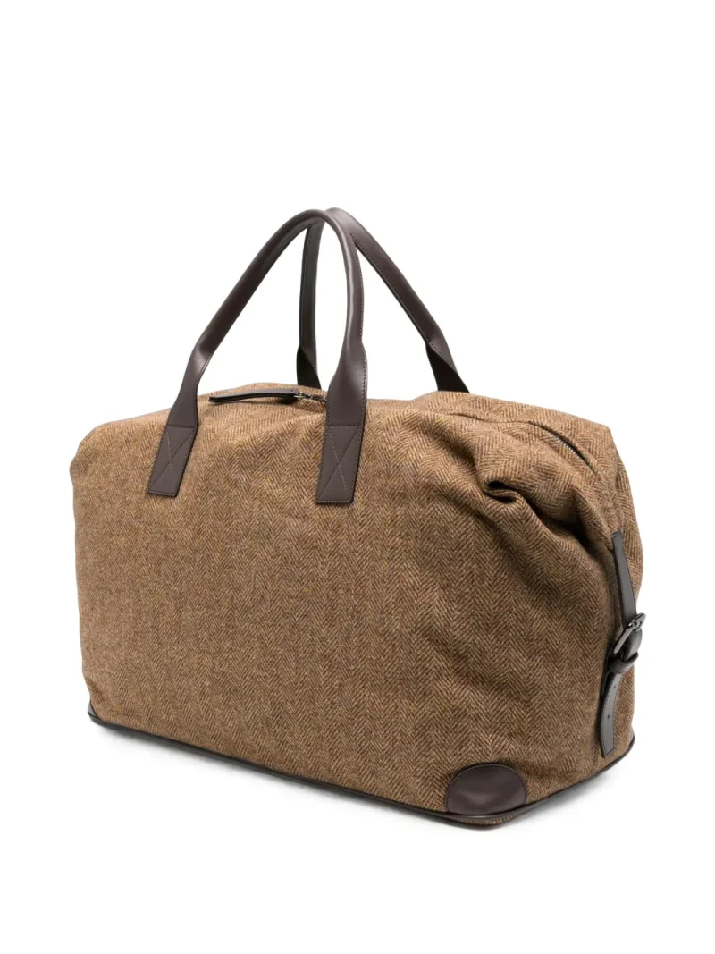 Alternative view of Geanta Gran Sasso Herringbone-Pattern Wool Tote maro