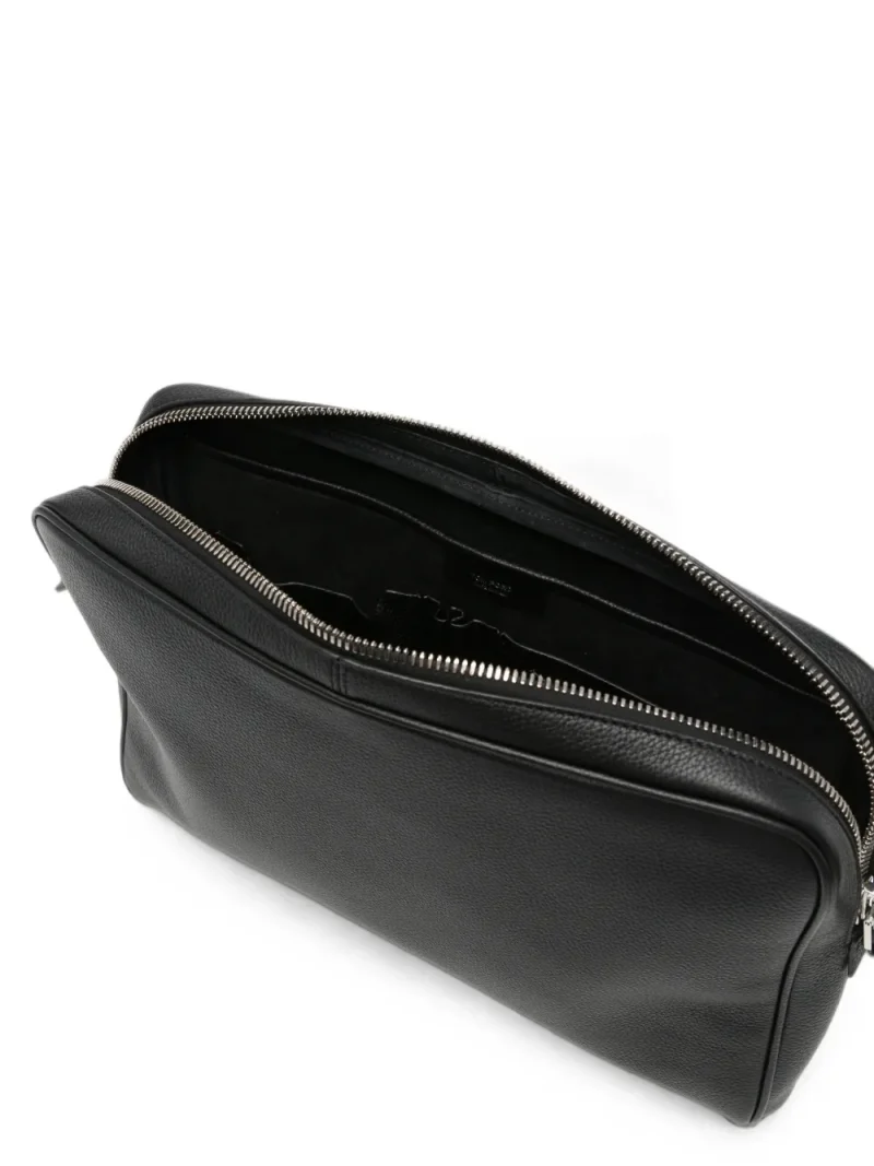 Geanta laptop Tom Ford Grained Leather negru - imagine 5