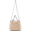 Geanta mini Stella McCartney Falabella Faux-Shearling bej
