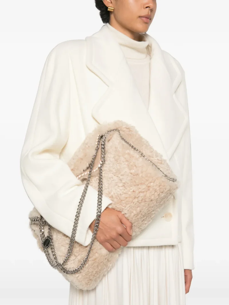 Geanta Stella McCartney Falabella Chain-Trim Tote bej - imagine 3