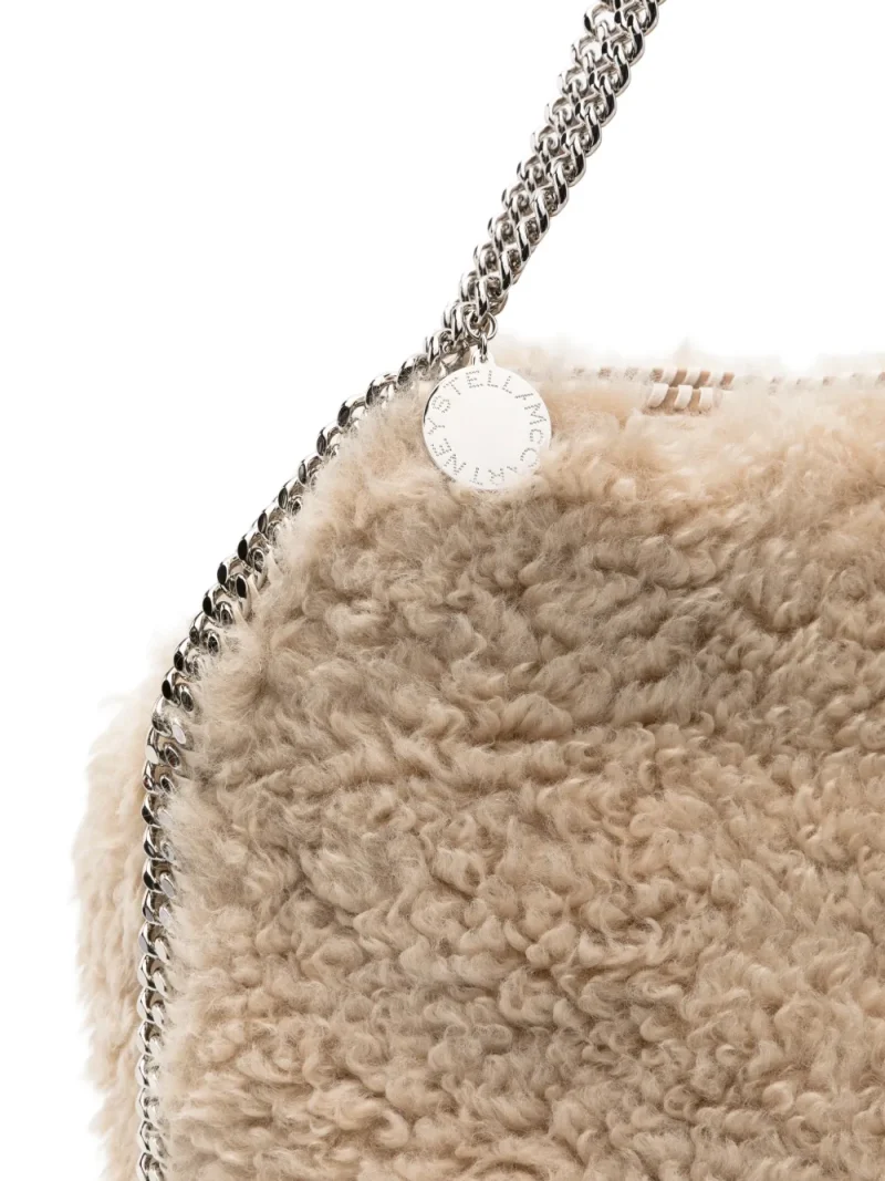 Geanta Stella McCartney Falabella Chain-Trim Tote bej - imagine 4