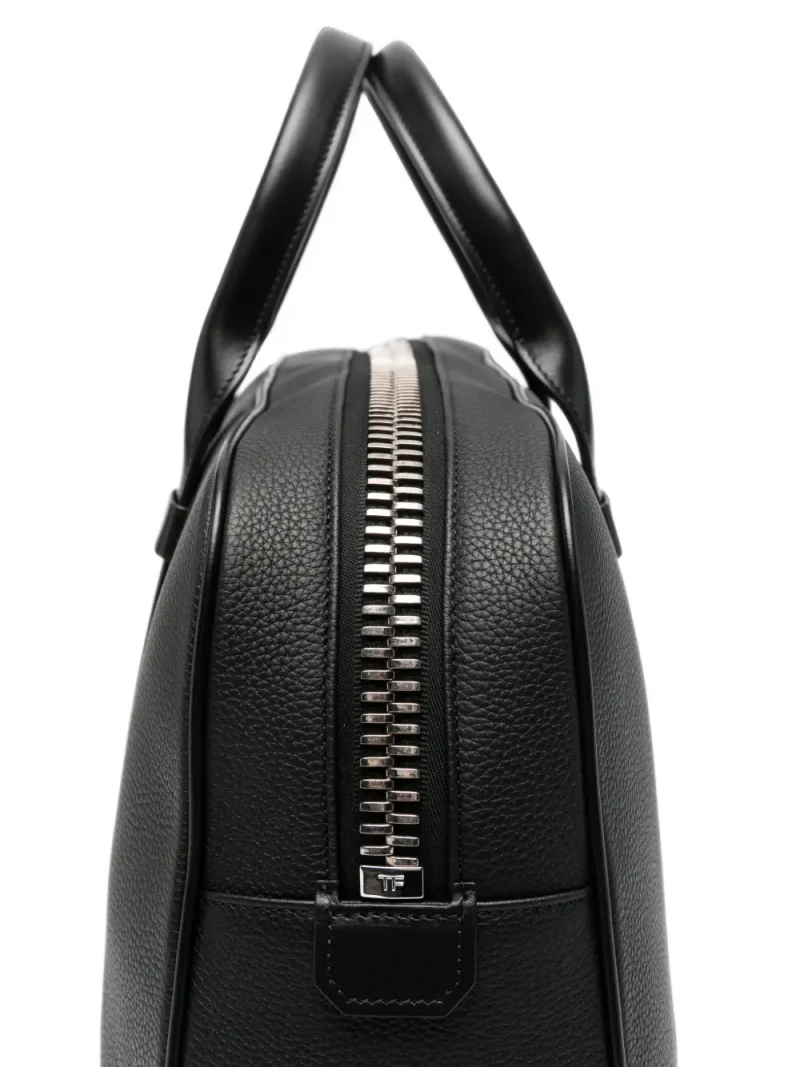 Geanta Tom Ford Leather Briefcase negru - imagine 3