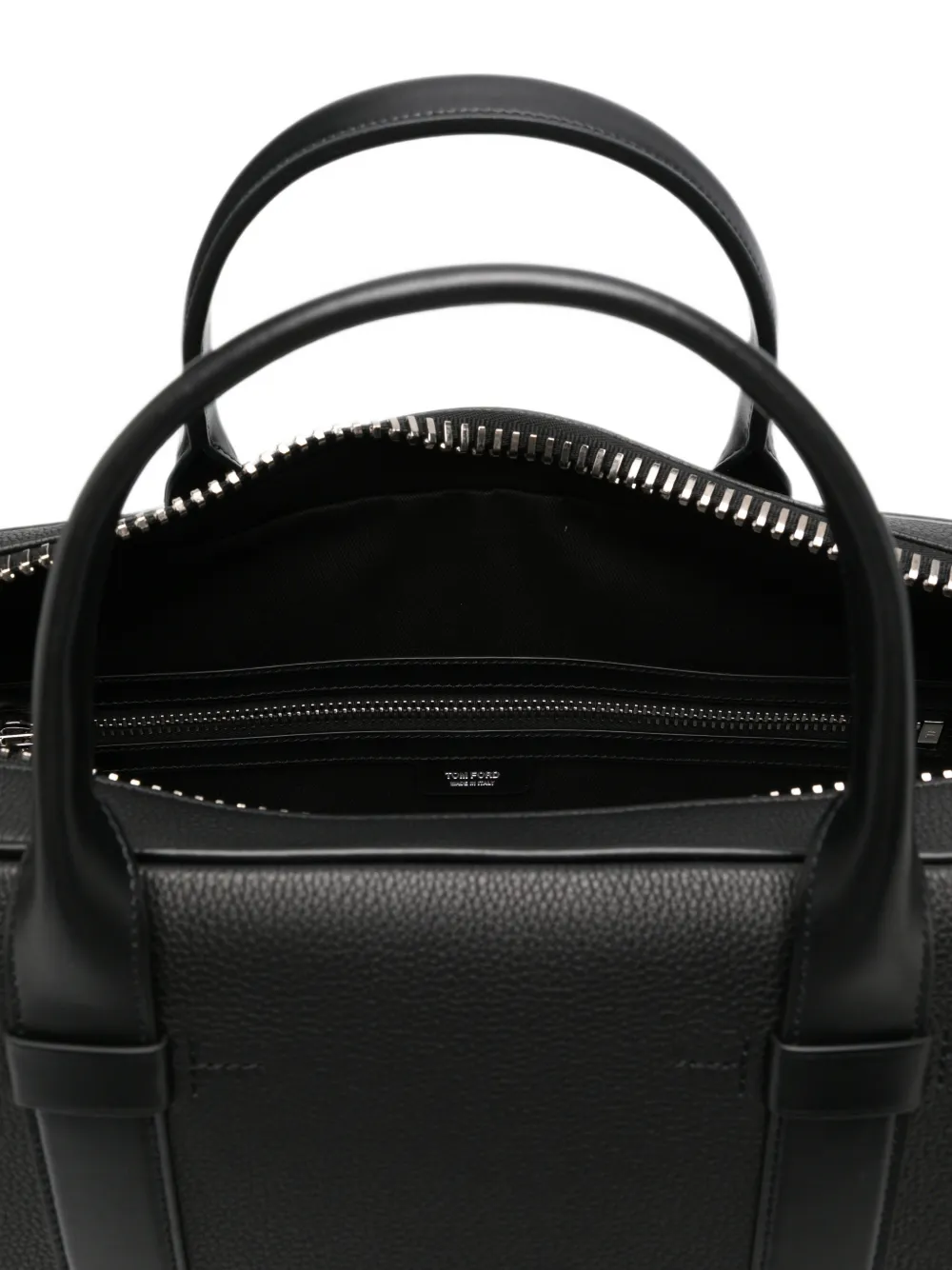 Geanta Tom Ford Leather Briefcase negru - imagine 4