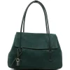 Geanta Tom Ford Suede Padlock-Detail Shoulder verde