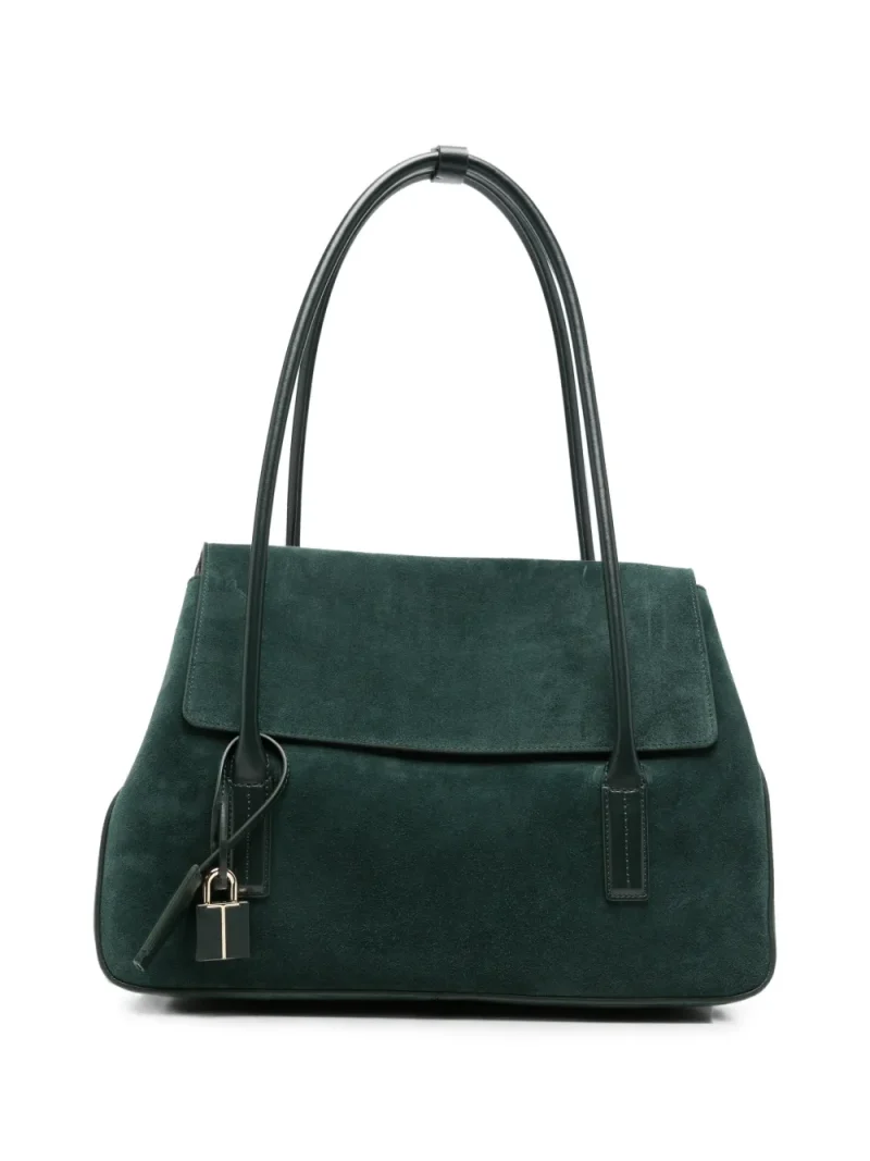 Geanta Tom Ford Suede Padlock-Detail Shoulder verde