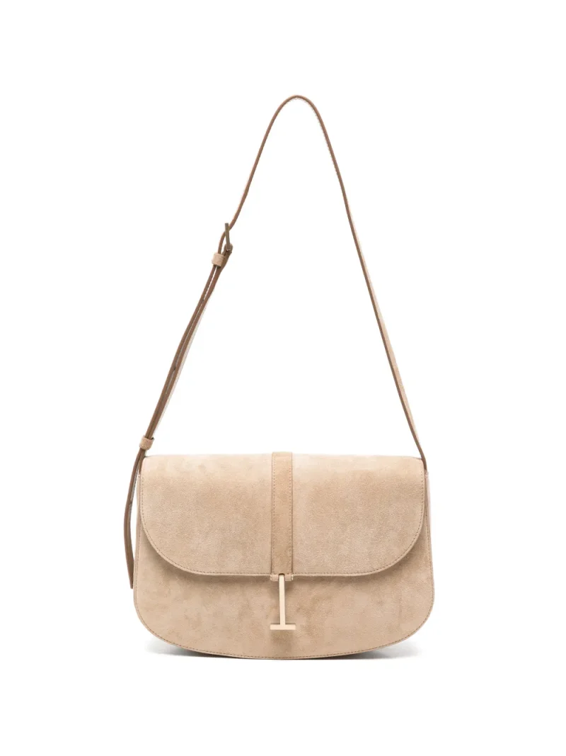 Geanta Tom Ford T-bar Suede Crossbody bej