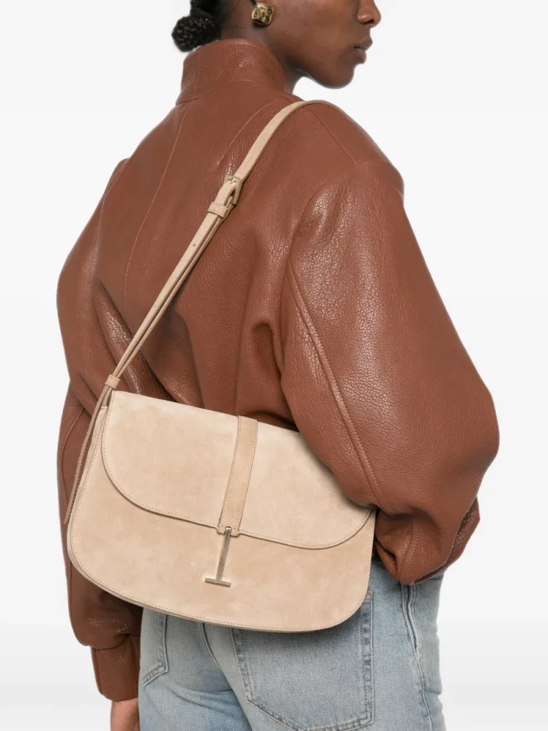 Alternative view of Geanta Tom Ford T-bar Suede Crossbody bej