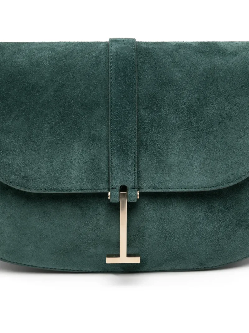 Geanta Tom Ford T Twist Suede Crossbody verde - imagine 4