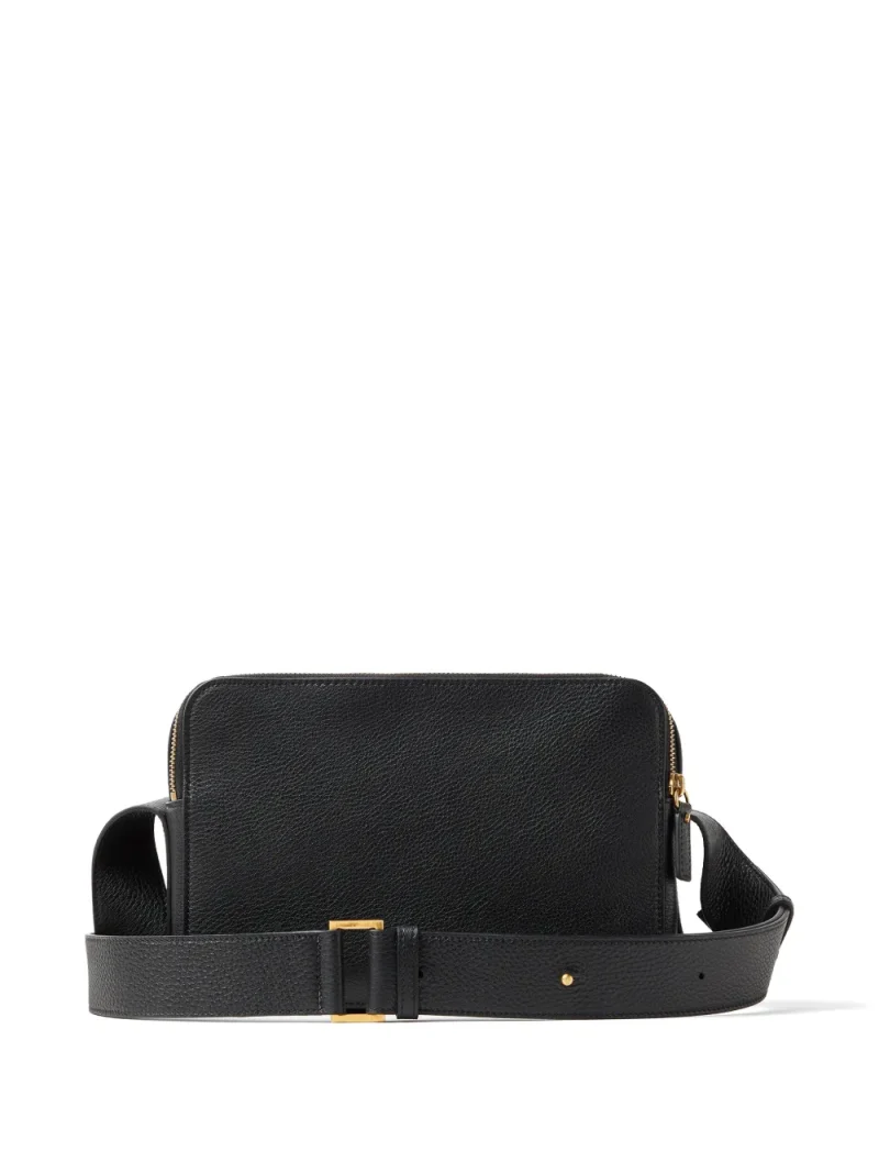 Geanta Versace Lou Leather Crossbody negru - imagine 3