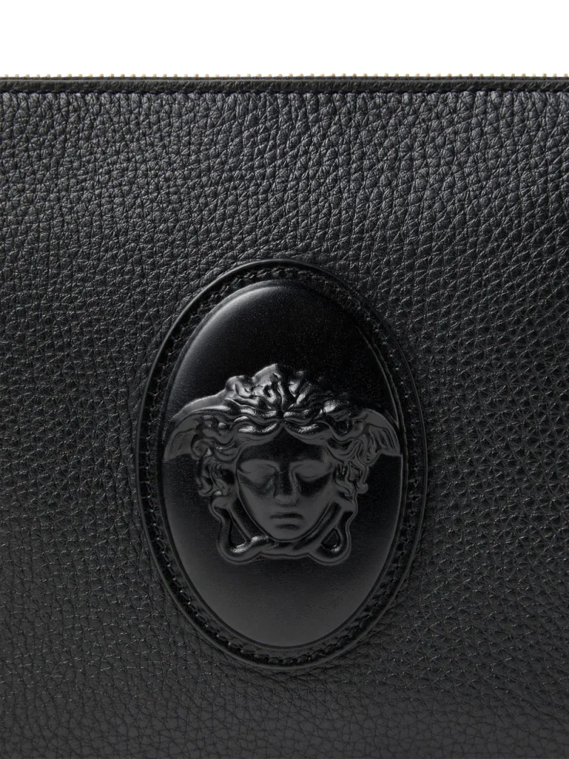 Geanta Versace Lou Leather Crossbody negru - imagine 4
