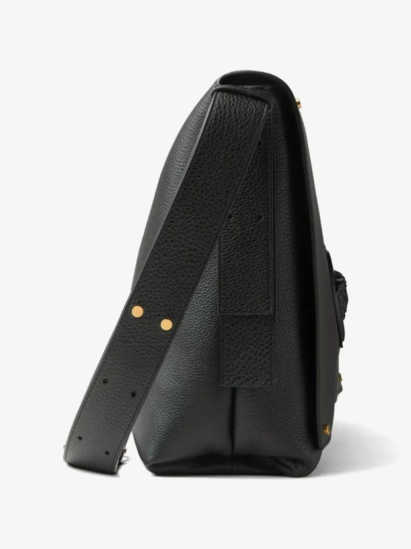 Alternative view of Geanta Versace Medusa Biggie Leather Messenger negru