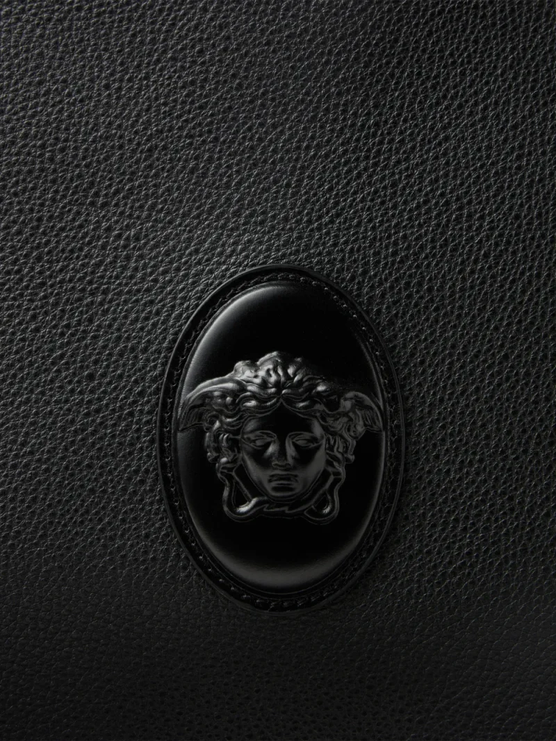 Geanta Versace Medusa Biggie Leather Messenger negru - imagine 4