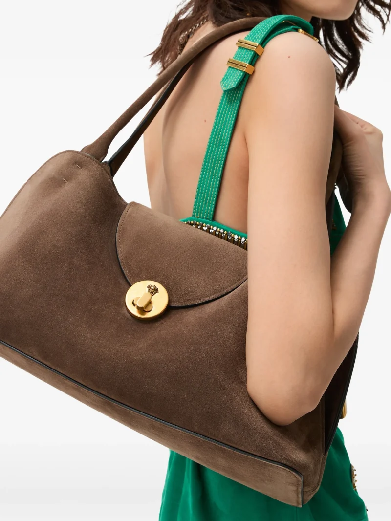 Geanta Versace Vivian Suede East/west maro - imagine 4
