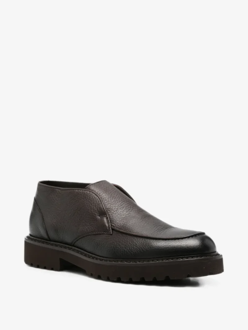 Ghete Doucal's Grained Leather maro - imagine 3