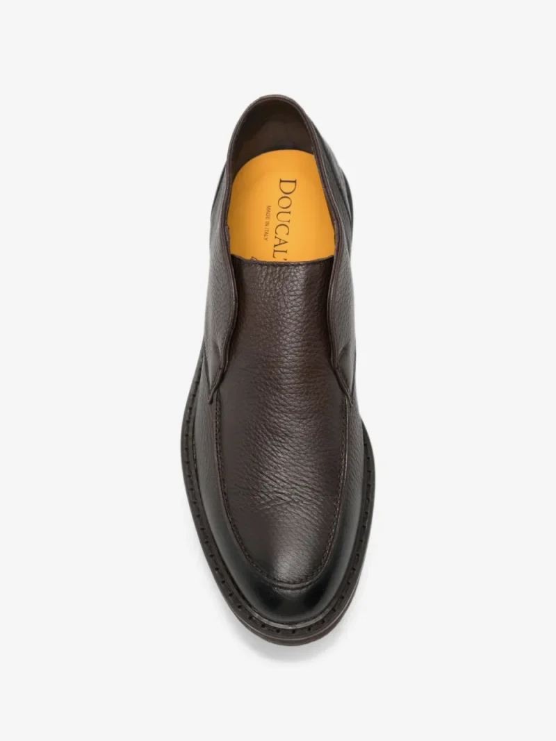 Ghete Doucal's Grained Leather maro - imagine 4