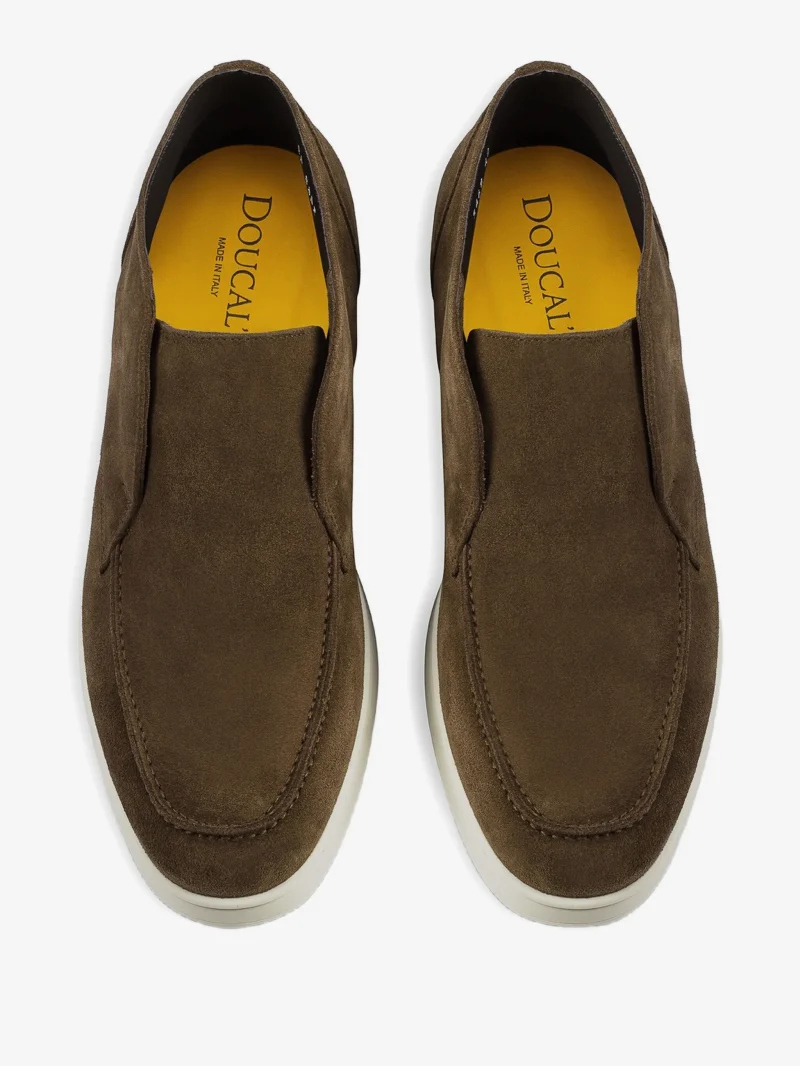 Ghete Doucal's Suede Slip-on maro - imagine 3
