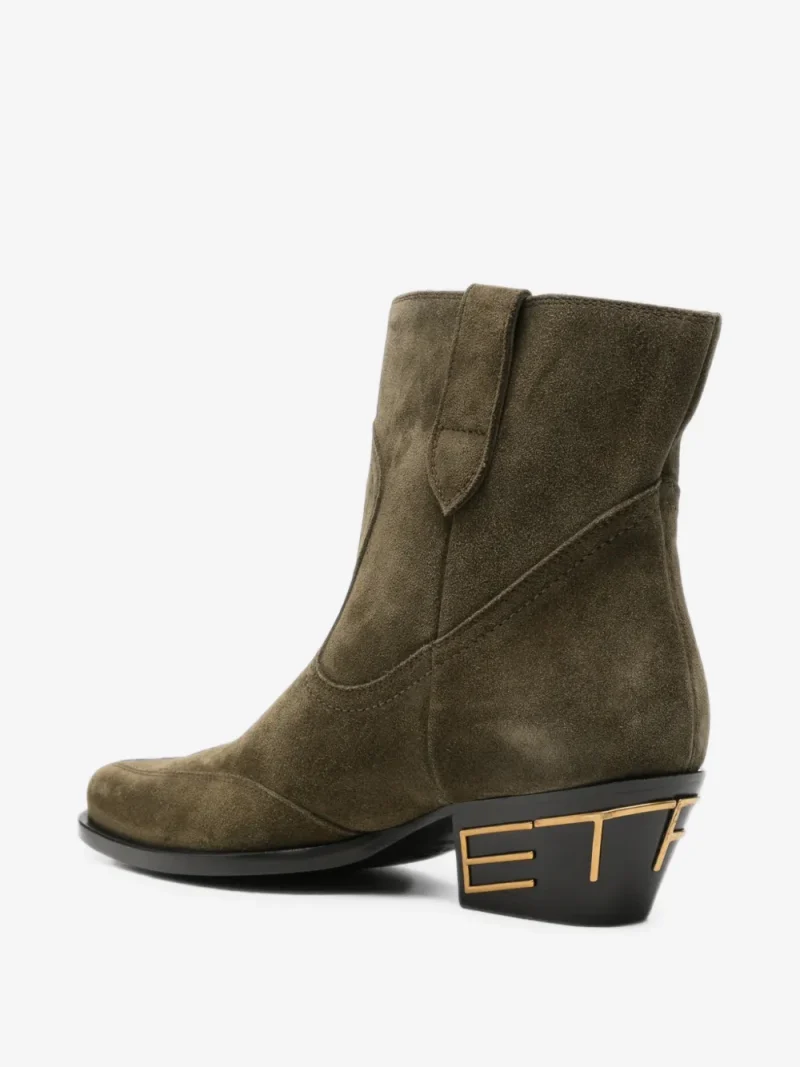 Alternative view of Ghete ETRO Pointed-Toe Logo-Plaque khaki