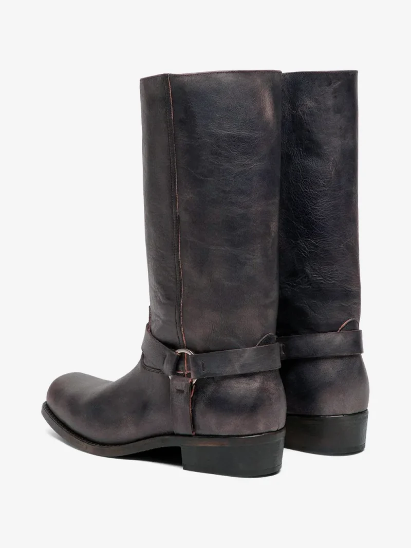 Alternative view of Ghete Golden Goose Buckle-Strap Biker negru