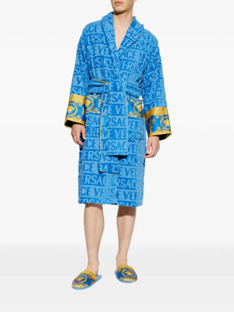 Halat de baie Versace Home I Love Baroque albastru - imagine 5