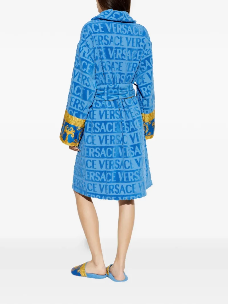 Halat de baie Versace Home I Love Baroque albastru - imagine 3