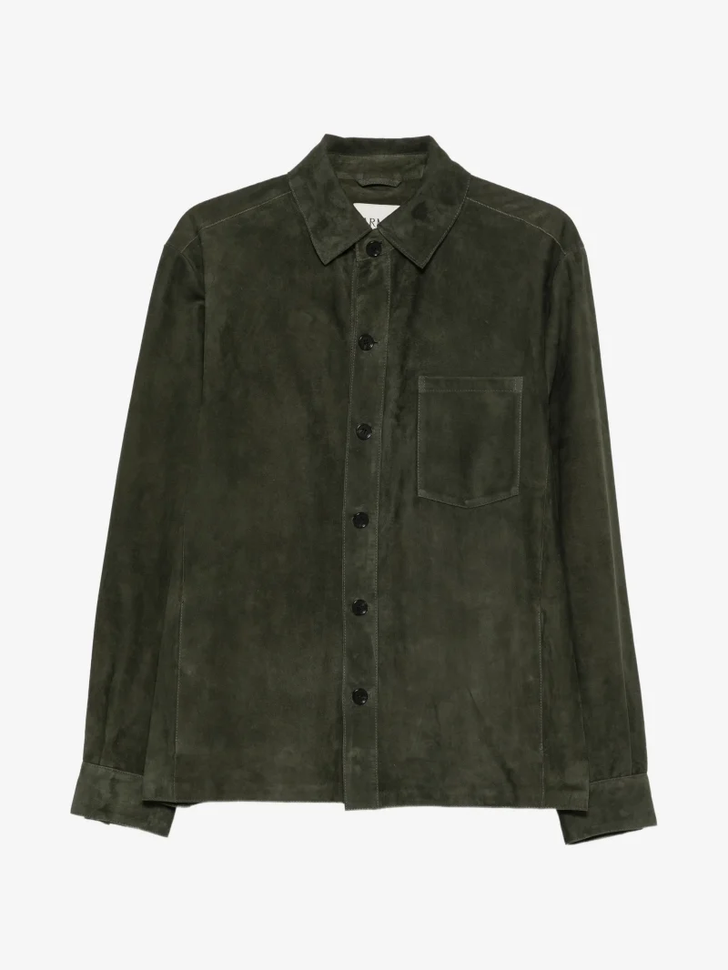 Jacheta Arma Suede Chest-Pocket khaki