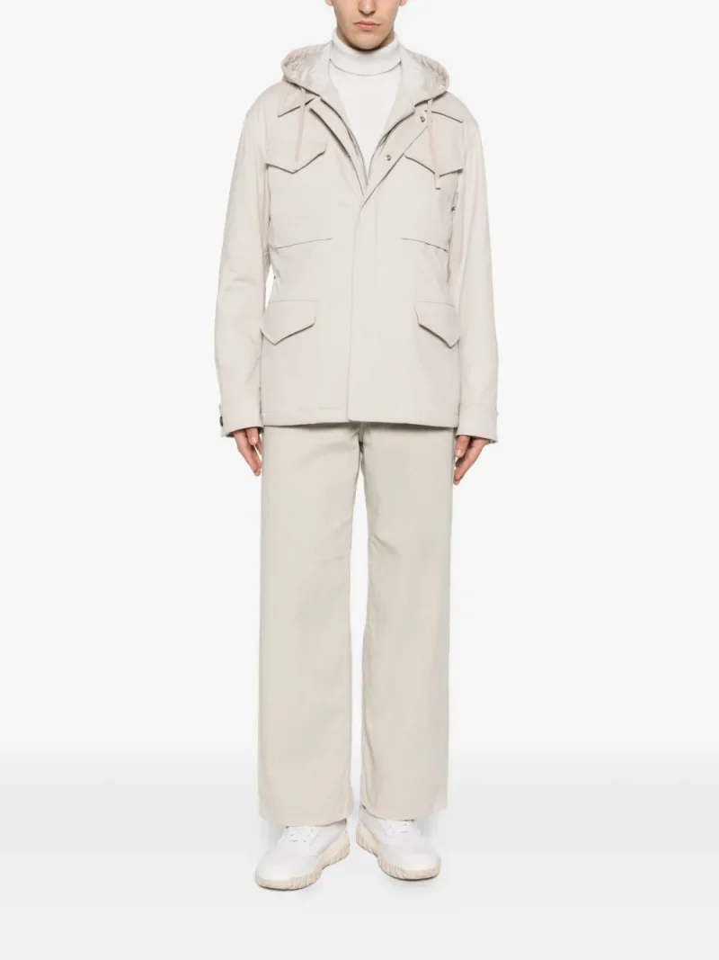 Jacheta Eleventy Hooded Multi-Pocket bej - imagine 4
