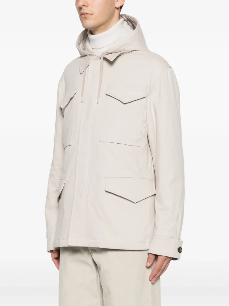 Jacheta Eleventy Hooded Multi-Pocket bej - imagine 3