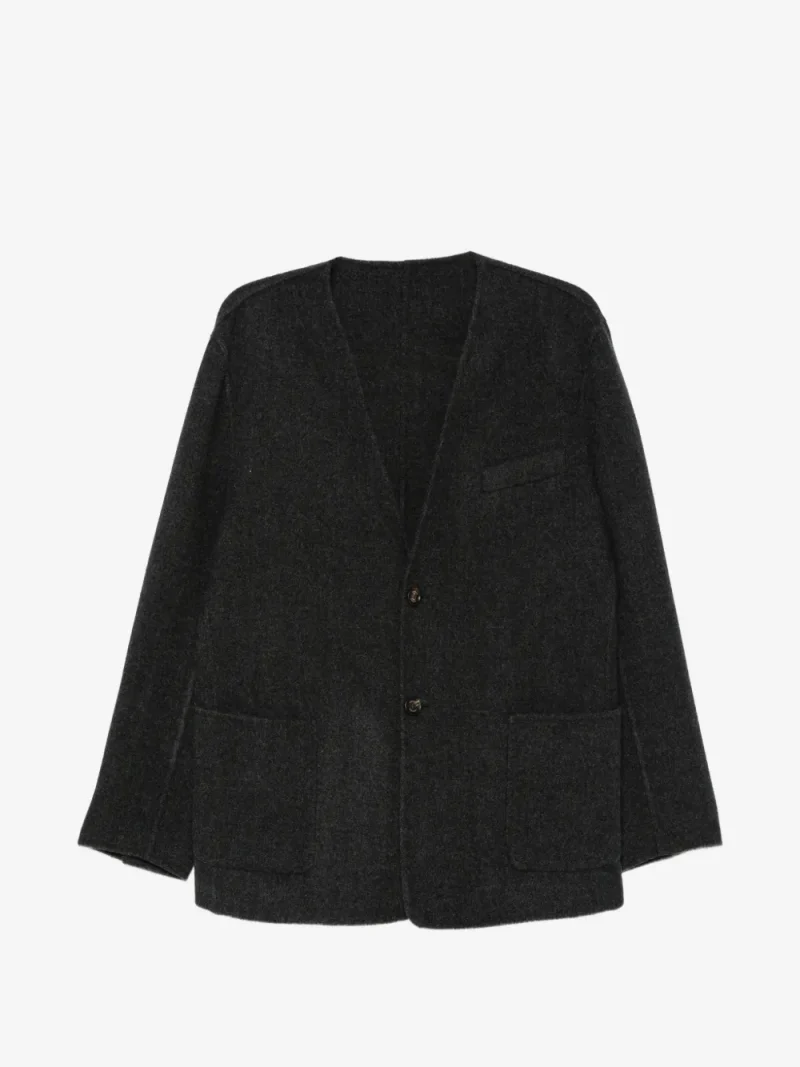 Jacheta Eleventy V-neck Button-up gri