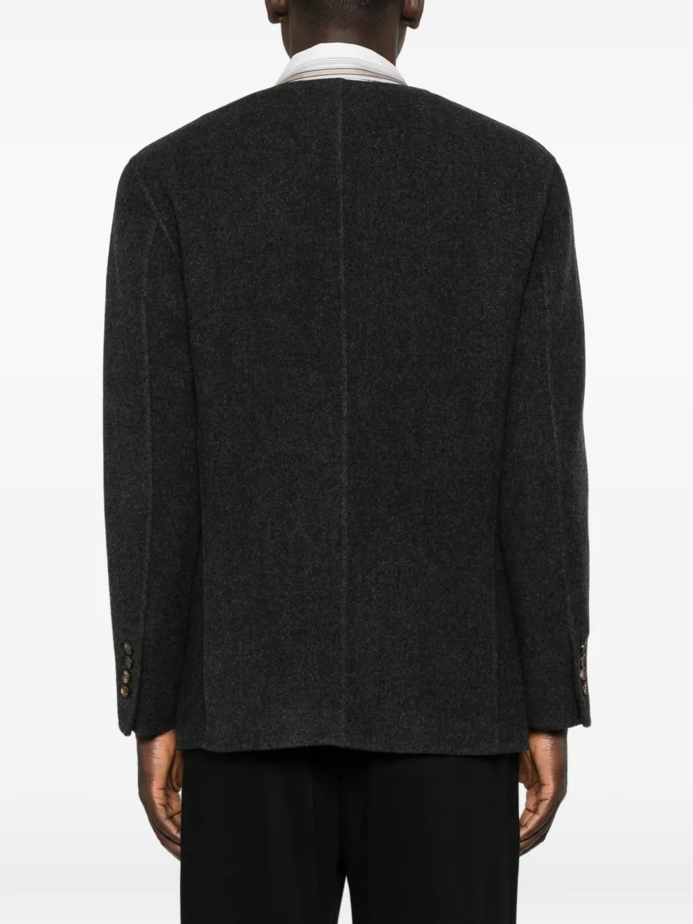 Jacheta Eleventy V-neck Button-up gri - imagine 2