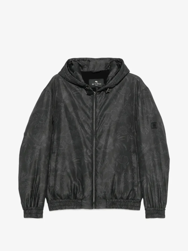 Jacheta ETRO Paisley-Print Hooded gri