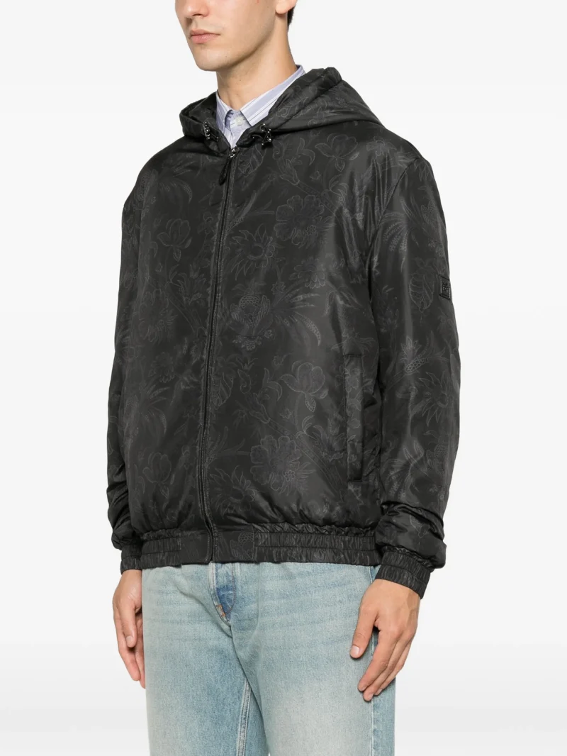 Jacheta ETRO Paisley-Print Hooded gri - imagine 3