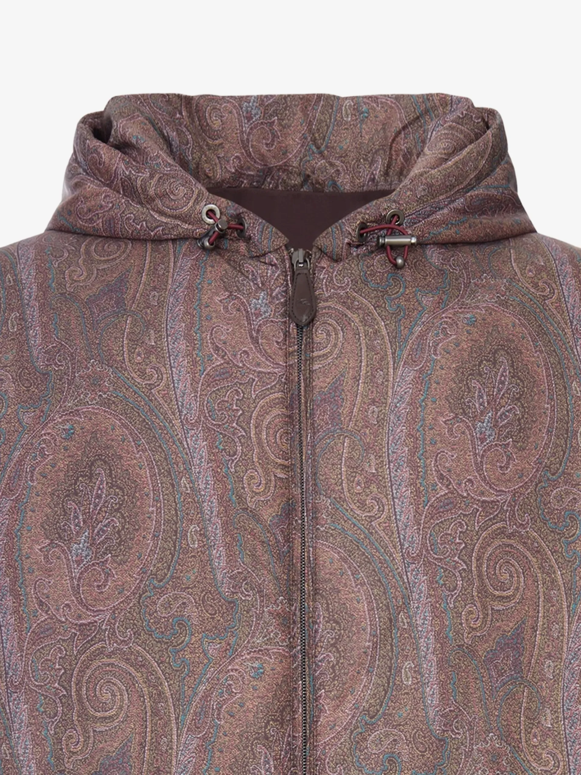 Jacheta ETRO Paisley-Print Hooded maro - imagine 5