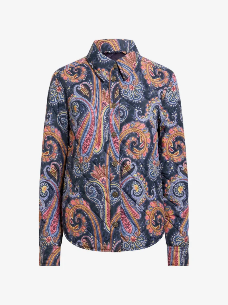 Jacheta ETRO Quilted Overshirt Paisley multicolor