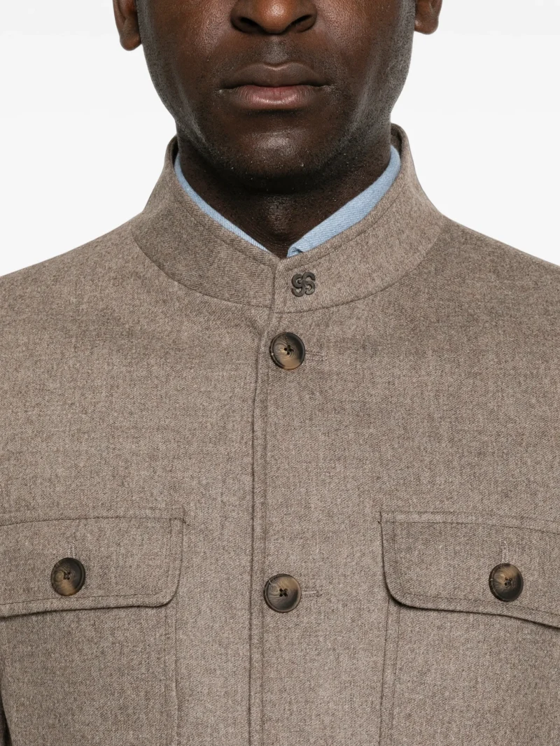 Jacheta Gran Sasso Four-Pocket High-Neck bej - imagine 5