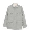 Jacheta Gran Sasso Four-Pocket Shearling-Collar gri