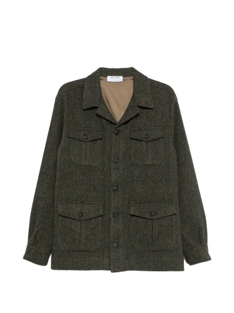 Jacheta Gran Sasso Herringbone-Pattern verde