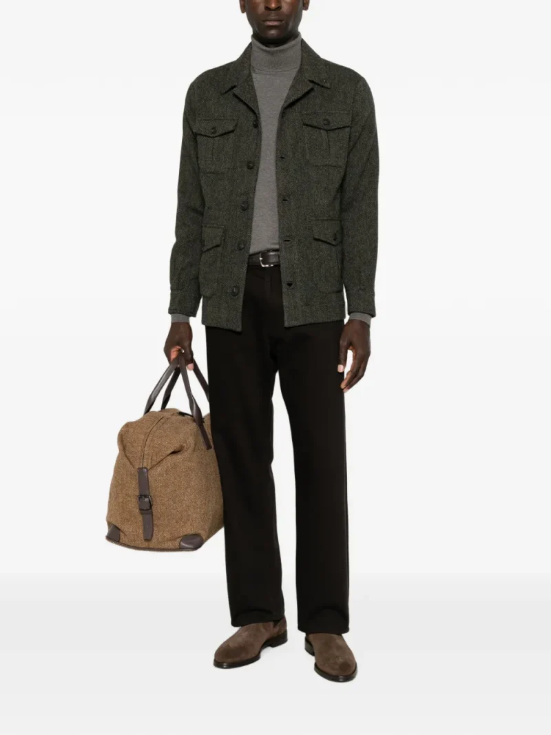 Jacheta Gran Sasso Herringbone-Pattern verde - imagine 4