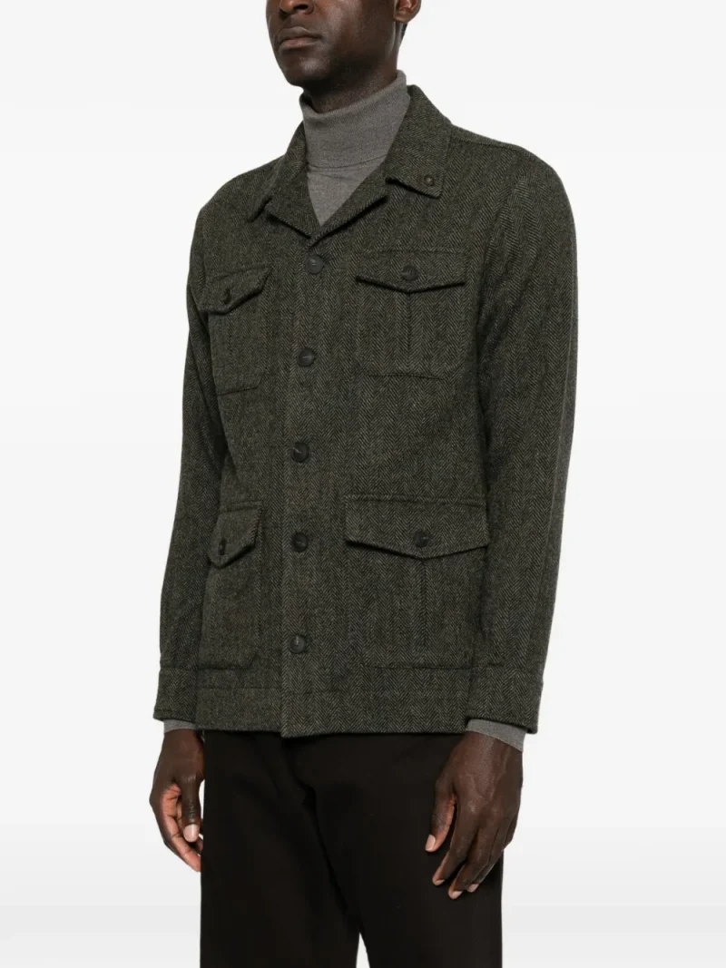 Jacheta Gran Sasso Herringbone-Pattern verde - imagine 3